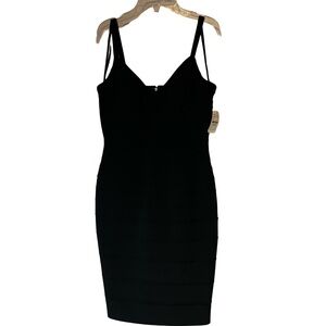 Anne Klein Black Ribbed Bodycon Dress